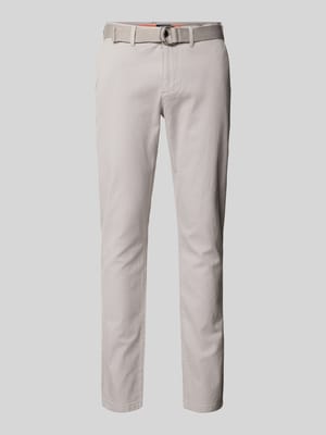 Slim Fit Chino mit Strukturmuster Shop The Look MANNEQUINE