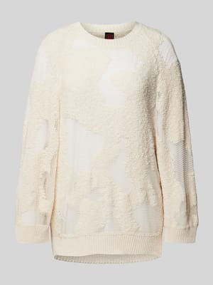 Sweter z półprzezroczystego materiału z okrągłym dekoltem Shop The Look MANNEQUINE