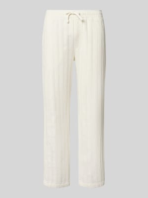 Hose mit Strukturmuster und elastischem Bund Shop The Look MANNEQUINE