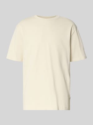 Oversized T-shirt met geribde ronde hals Shop The Look MANNEQUINE