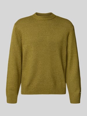 Gebreide pullover met labelstitching, model 'NORREBRO' Shop The Look MANNEQUINE