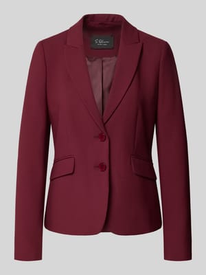 Slim fit korte blazer van viscosemix Shop The Look MANNEQUINE