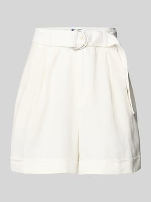 Bermuda van linnen met riem Shop The Look MANNEQUINE
