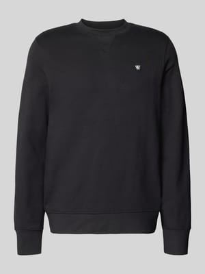 Sweatshirt met labelstitching, model 'Tye' Shop The Look MANNEQUINE