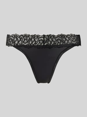 String mit Spitzenbesatz Shop The Look MANNEQUINE