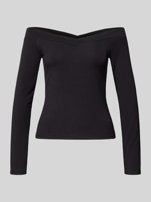 Slim Fit koszulka z długim rękawem z mieszanki wiskozy Shop The Look MANNEQUINE