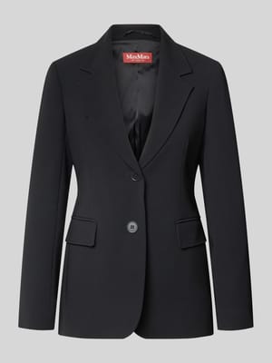 Długi żakiet o kroju slim fit z kołnierzem z połami model 'LINZ' Shop The Look MANNEQUINE