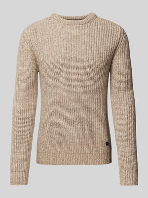 Gebreide pullover met ronde hals, model 'Oro' Shop The Look MANNEQUINE