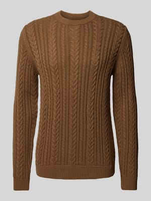 Gebreide pullover met kabelpatroon Shop The Look MANNEQUINE