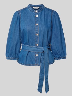 Jeansbluse mit Bindegürtel Modell 'Rylan Elena' Shop The Look MANNEQUINE