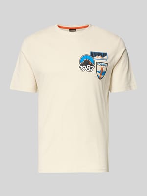 T-Shirt mit Label-Print Modell 'MONTEPIANA' Shop The Look MANNEQUINE