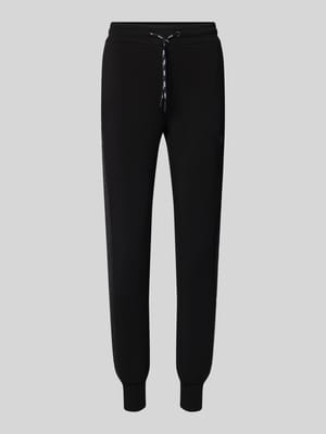 Slim fit sweatpants met elastische band, model 'ALLIE SCUBA' Shop The Look MANNEQUINE