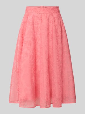 Midirock mit floralem Allover-Stitching Modell 'Krizie' Shop The Look MANNEQUINE
