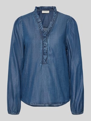 Regular Fit Bluse in Denim-Optik Modell 'Wilke' Shop The Look MANNEQUINE