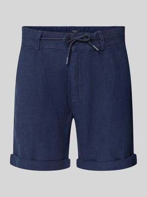 Leinenshorts mit Bindegürtel und Gesäßtaschen Shop The Look MANNEQUINE