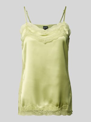 Regular Fit Top mit Spitzenbesatz Shop The Look MANNEQUINE