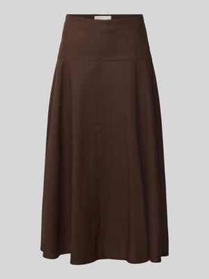 Midirock aus Leinen-Mix Modell 'Basque' Shop The Look MANNEQUINE