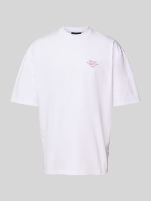 Oversized T-shirt met labelprint, model 'SYDON' Shop The Look MANNEQUINE