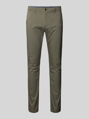 Slim Fit Chino mit Knopf- und Reißverschluss Modell 'BLEECKER' Shop The Look MANNEQUINE