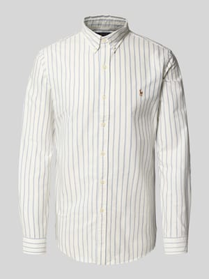 Slim fit vrijetijdsoverhemd met button-downkraag Shop The Look MANNEQUINE