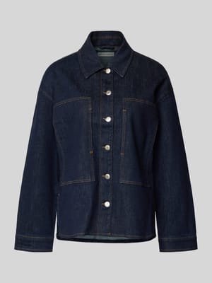 Regular fit jeansjack met platte kraag, model 'Jokina' Shop The Look MANNEQUINE