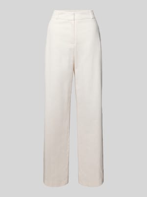 Straight Leg Stoffhose aus Baumwoll-Mix mit Leinen-Anteil Shop The Look MANNEQUINE