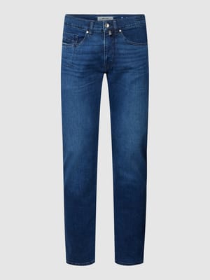 Jeans met labeldetails Shop The Look MANNEQUINE