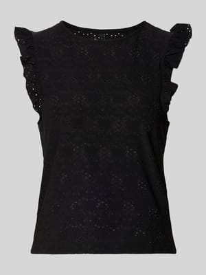 Slim Fit Top mit Allover-Muster Modell 'MILLA' Shop The Look MANNEQUINE