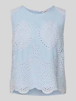 Blusentop mit Lochspitze Shop The Look MANNEQUINE