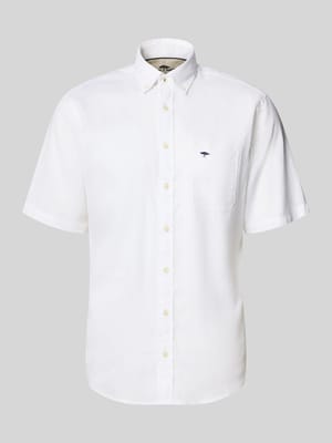 Slim Fit Freizeithemd aus Leinen-Baumwoll-Mix Shop The Look MANNEQUINE