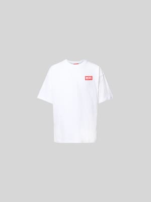 T-Shirt mit Label-Stitching Shop The Look MANNEQUINE