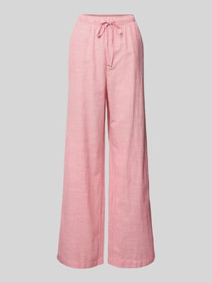 Wide leg broek van een mix van katoen en linnen, model 'APIA' Shop The Look MANNEQUINE