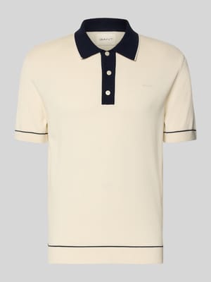 Slim Fit Poloshirt mit Logo-Stitching Shop The Look MANNEQUINE