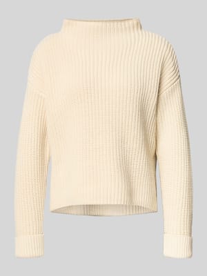 Regular Fit Strickpullover aus Baumwoll-Mix Modell 'SELMA' Shop The Look MANNEQUINE