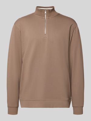 Regular Fit Troyer aus reiner Baumwolle Shop The Look MANNEQUINE