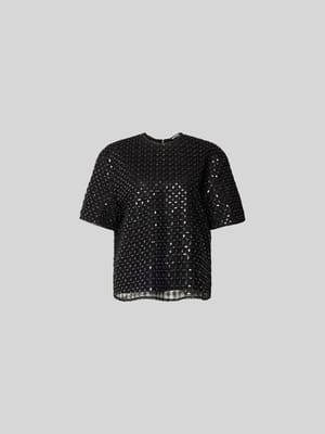 Oversized T-Shirt mit Ziersteinen Shop The Look MANNEQUINE