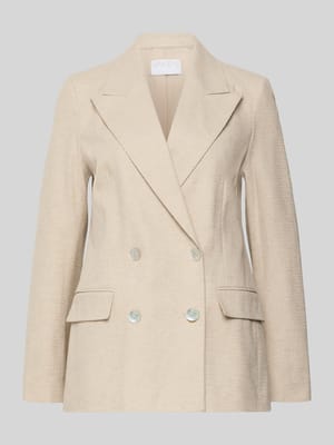 Żakiet o kroju regular fit z mieszanki bawełny i lnu z podwójną listwą guzikową Shop The Look MANNEQUINE