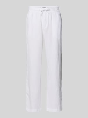 Leinenhose mit elastischem Bund Shop The Look MANNEQUINE