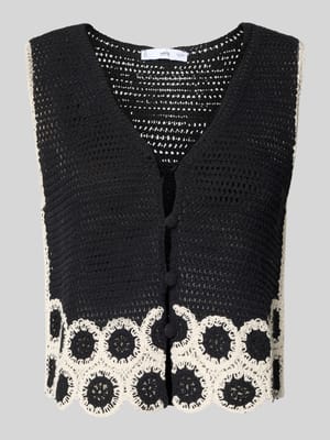 Strickweste mit Stitching-Details Modell 'TON' Shop The Look MANNEQUINE