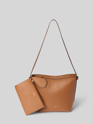 Handtas uit leer met binnenzak model 'COSMO' Shop The Look MANNEQUINE