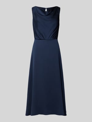 Cocktailkleid in Midilänge mit Wasserfall-Ausschnitt Shop The Look MANNEQUINE