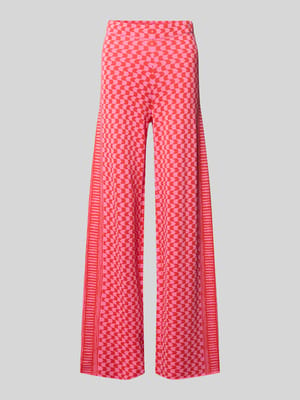 Flared Cut Hose aus Viskose-Mix im Allover-Look Modell 'JONAS' Shop The Look MANNEQUINE