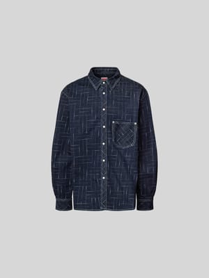 Regular Fit Jeanshemd in Denim-Optik Shop The Look MANNEQUINE