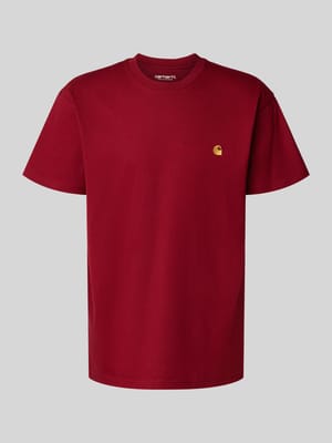 T-shirt met labelstitching en ronde hals Shop The Look MANNEQUINE