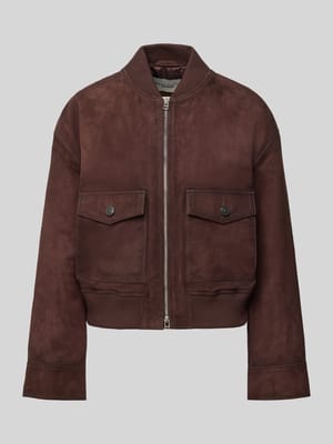 Regular Fit Leder- / Kunstlederjacke aus echtem Ziegenleder Shop The Look MANNEQUINE