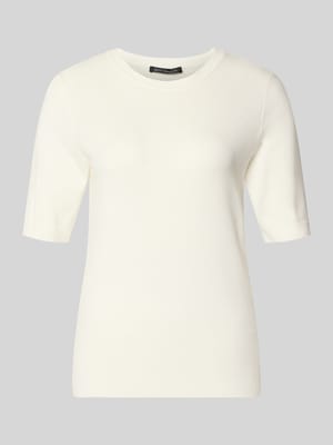 Gebreid shirt van viscosemix met ronde hals Shop The Look MANNEQUINE