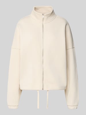 Sweatjacke mit Stehkragen und Reißverschluss Shop The Look MANNEQUINE