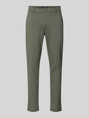 Tapered fit stoffen broek met achterzakken, model 'MARK' Shop The Look MANNEQUINE