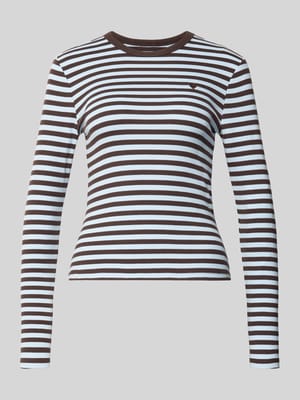 bluzka z długim rękawem o kroju regular fit z mieszanki bawełny model 'VAL' Shop The Look MANNEQUINE