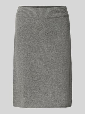 Knielanger Strickrock mit elastischem Bund Shop The Look MANNEQUINE